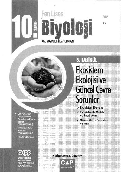 BİYOLOJİ 3. FASİKÜL EKOSİSTEM EKOLOJİSİ VE GÜNCEL ÇEVRE SORUNLARI