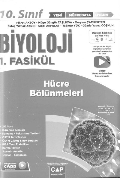 BİYOLOJİ 1. FASİKÜL HÜCRE BÖLÜNMELERİ Fotokopinci -