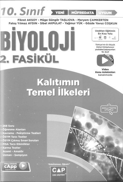 BİYOLOJİ 2. FASİKÜL KALITIMIN GENEL İLKELERİ