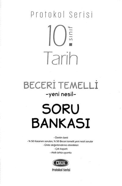 TARİH BECERİ TEMELLİ YENİ NESİL SORU BANKASI Fotokopinci -