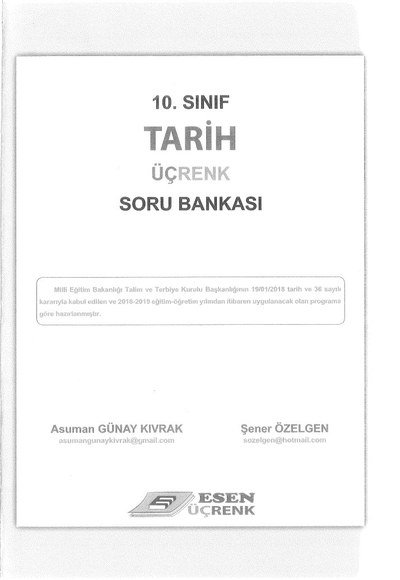 TARİH ÜÇRENK SORU BANKASI Fotokopinci -