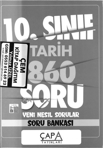 TARİH 860 SORU YENİ NESİL SORULAR SORU BANKASI Fotokopinci -