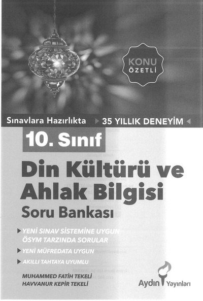 DİN KÜLTÜRÜ VE AHLAK BİLGİSİ SORU BANKASI