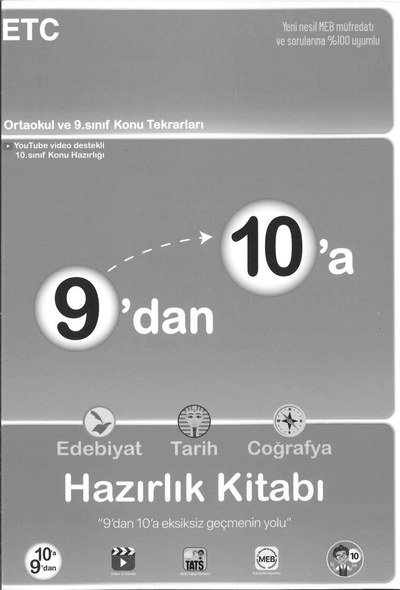 9'DAN 10'A HAZIRLIK KİTABI ETC Fotokopinci -