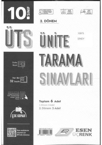 ÜNİTE TARAMA SINAVLARI 2. DÖNEM Fotokopinci -