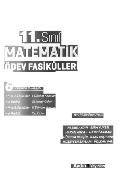 MATEMATİK ÖDEV FASİKÜLLERİ 6 FASİKÜL KİTAPÇIK Fotokopinci -