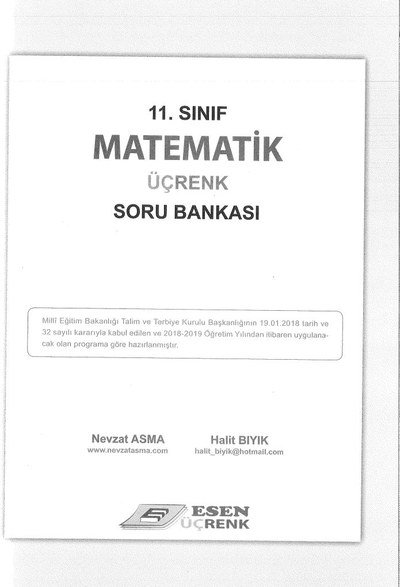 MATEMATİK ÜÇRENK SORU BANKASI Fotokopinci -