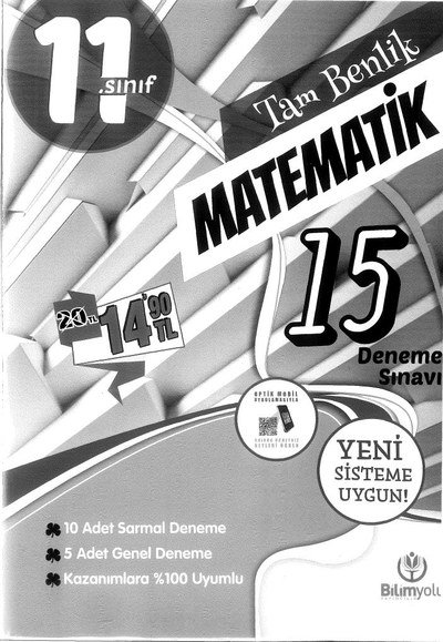 TAM BENLİK MATEMATİK 15 DENEME SINAVI Fotokopinci -