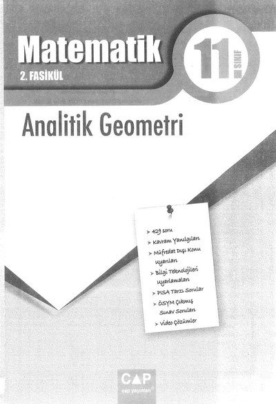 MATEMATİK 2. FASİKÜL ANALİTİK GEOMETRİ Fotokopinci -