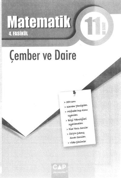 MATEMATİK 4. FASİKÜL ÇEMBER VE DAİRE Fotokopinci -