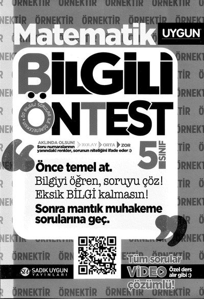 MATEMATİK BİLGİLİ ÖNTEST Fotokopinci -
