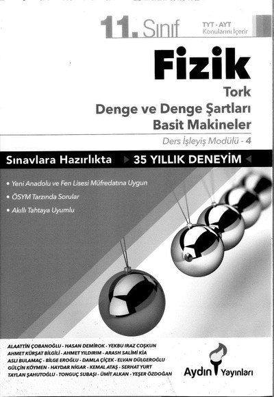 FİZİK TORK DENGE VE DENGE ŞARTLARI BASİT MAKİNELER Fotokopinci -