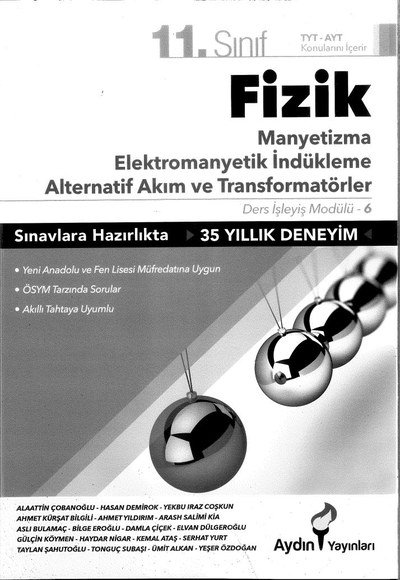 FİZİK MANYETİZMA ELEKTROMANYETİK İNDÜKLEME ALTERNATİF AKIL VE TANSFORMATÖRLER Fotokopinci -