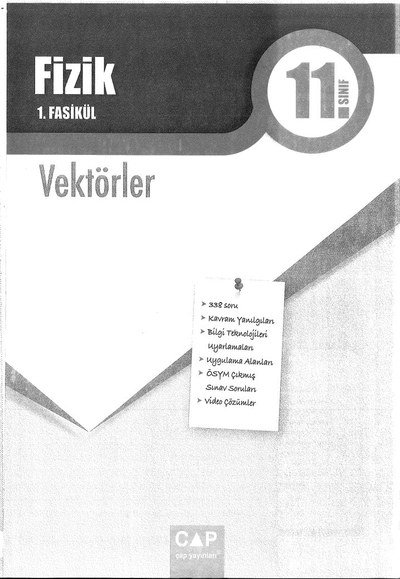 FİZİK 1. FASİKÜL VEKTÖRLER