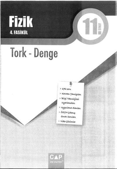 FİZİK 4. FASİKÜL TORK DENGE Fotokopinci -
