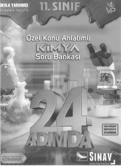 ÖZEL KONU ANLATIMLI KİMYA SORU BANKASI 24 ADIMDA Fotokopinci -