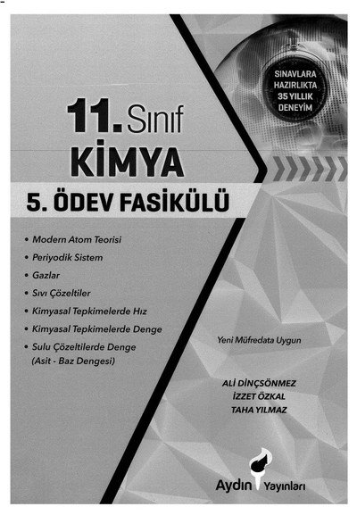 KİMYA 5. ÖDEV FASİKÜLÜ Fotokopinci -