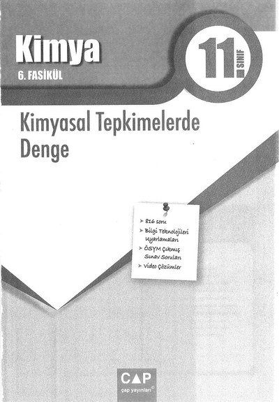 KİMYA 6. FASİKÜL KİMYASAL TEPKİMELERDE DENGE Fotokopinci -