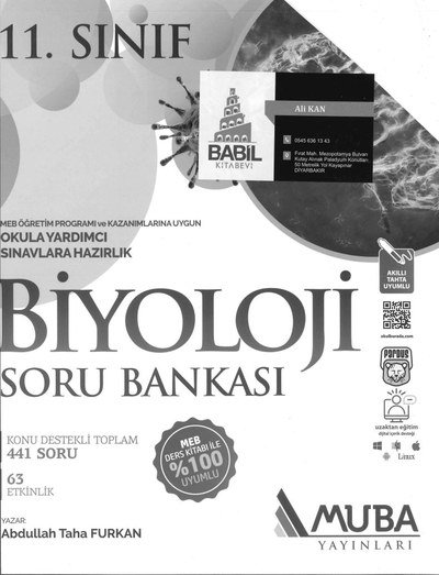 BİYOLOJİ SORU BANKASI OKULA YARDIMCI Fotokopinci -