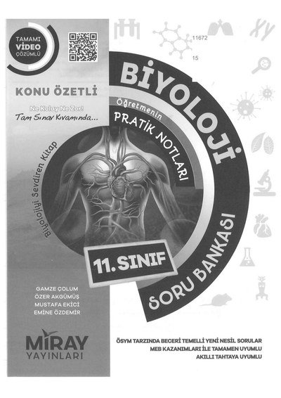 BİYOLOJİ ÖĞRETMENİN PRATİK NOTLARI SORU BANKASI KONU ÖZETLİ Fotokopinci -