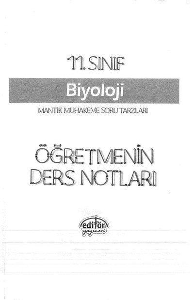BİYOLOJİ ÖĞRETMENİN DERS NOTLARI Fotokopinci -