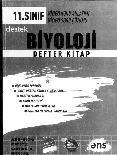 BİYOLOJİ DEFTER KİTAP Fotokopinci -