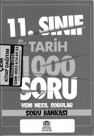 TARİH 1000 SORU YENİ NESİL SORULAR SORU BANKASI Fotokopinci -