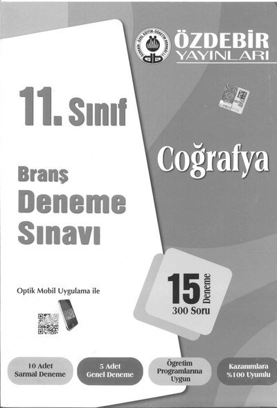 BRANŞ DENEME SINAVI COĞRAFYA 15 DENEME 300 SORU Fotokopinci -