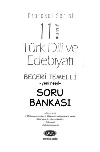 TÜRK DİLİ VE EDEBİYATI SORU BANKASI Fotokopinci -