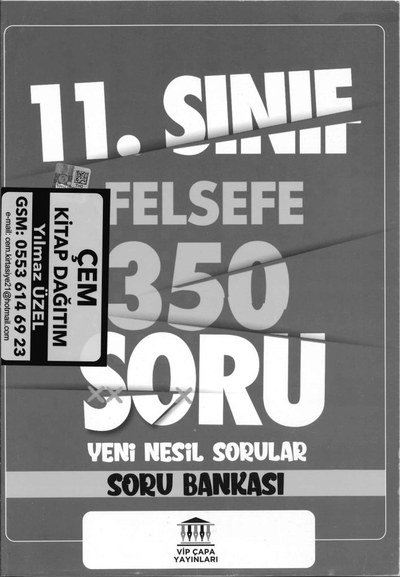 FELSEFE 350 SORU YENİ NESİL SORU BANKASI Fotokopinci -