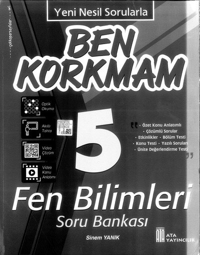 BEN KORKMAM FEN BİLİMLERİ SORU BANKASI