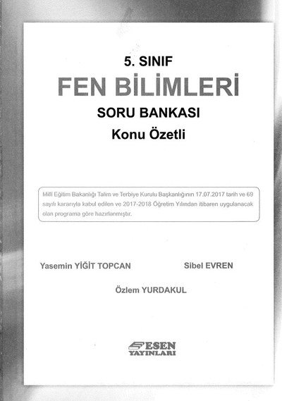 FEN BİLİMLERİ SORU BANKASI