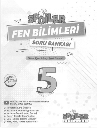 SPOİLER FEN BİLİMLERİ SORU BANKASI