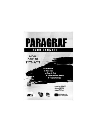 PARAGRAF SORU BANKASI TYT AYT Fotokopinci -