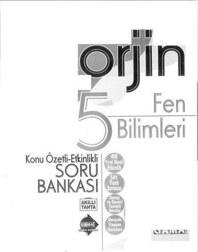 ORJİN FEN BİLİMLERİ SORU BANKASI Fotokopinci -