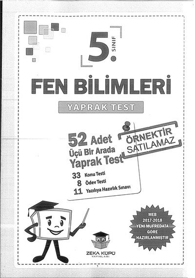 FEN BİLİMLERİ TEST Fotokopinci -