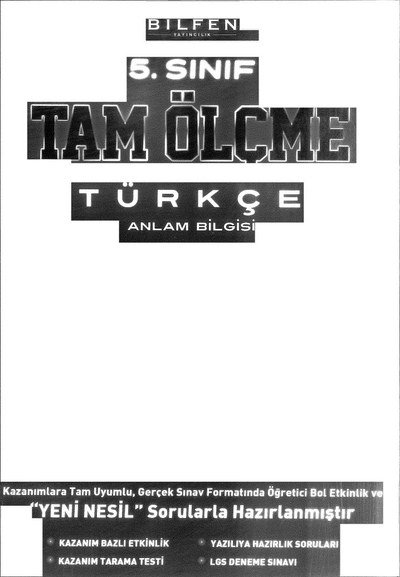 TAM ÖLÇME TÜRKÇE ANLAM BİLGİSİ Fotokopinci -