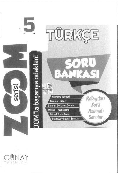 ZOOM SERİSİ TÜRKÇE SORU BANKASI Fotokopinci -