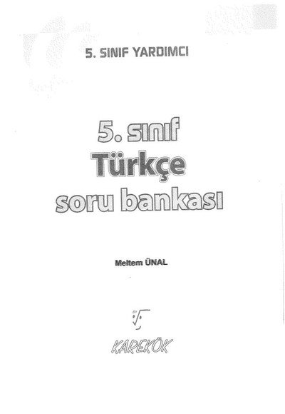 TÜRKÇE SORU BANKASI Fotokopinci -
