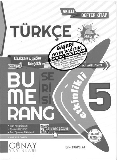 TÜRKÇE BUMERANG SERİSİ Fotokopinci -