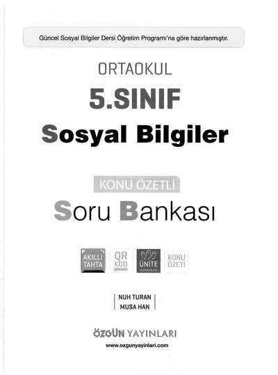 SOSYAL BİLGİLER KONU ÖZETLİ SORU BANKASI Fotokopinci -