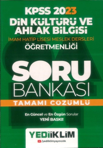 DİN KÜLTÜRÜ VE AHLAK BİLGİSİ ÖĞRETMENLİĞİ (İMAM HATİP LİSESİ MESLEK DERSLERİ) TAMAMI ÇÖZÜMLÜ SORU BANKASI Fotokopinci -
