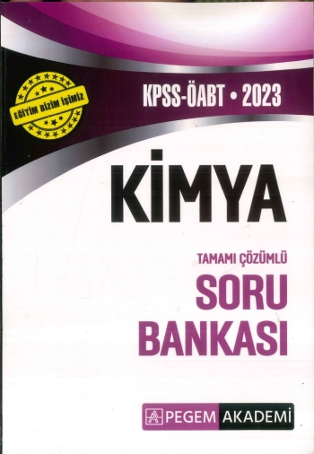 KİMYA TAMAMI ÇÖZÜMLÜ SORU BANKASI Fotokopinci -