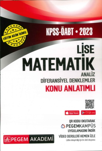 LİSE MATEMATİK ANALİZ DİF. DENKLEMLER KONU ANLATIMLI Fotokopinci -