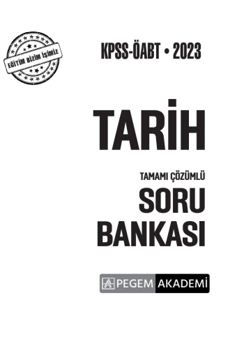 TARİH TAMAMI ÇÖZÜMLÜ SORU BANKASI Fotokopinci -
