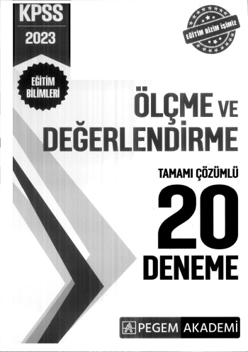 ÖLÇME VE DEĞERLENDİRME 20 DENEME ÇÖZÜMLÜ Fotokopinci -