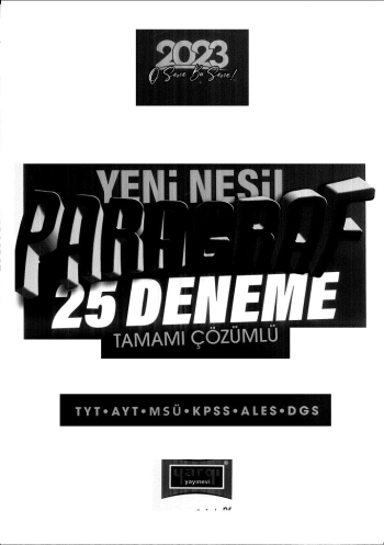 YENİ NESİL PARAGRAF 25 DENEME ÇÖZÜÖMLÜ Fotokopinci -