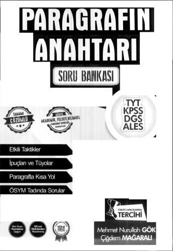 PARAGRAFIN ANAHTARI SORU BANKASI Fotokopinci -