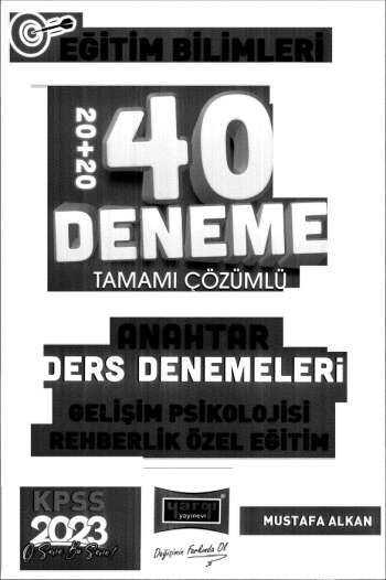 ANAHTAR SERİSİ 40 DENEME ÇÖZÜMLÜ GELİŞİM PSİKOLOJİSİ-REHBERLİK ÖZEL EĞİTİM Fotokopinci -