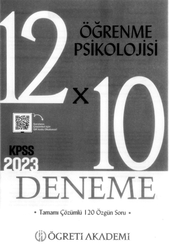 ÖĞRENME PSİKOLOJİSİ 12*10 ÇÖZÜMLÜ DENEME Fotokopinci -